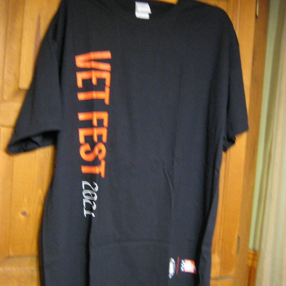 New Port & Company Core Cotton T-shirt VET FEST 2021 Stop Soldier Suicide XL